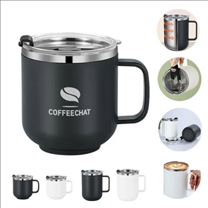 Stainless Steel Coffee Mug With Lid 14 OZ